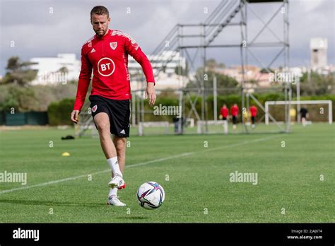 LAGOS PORTUGAL 30 MAY 2022 Wales Chris Gunter During A Training