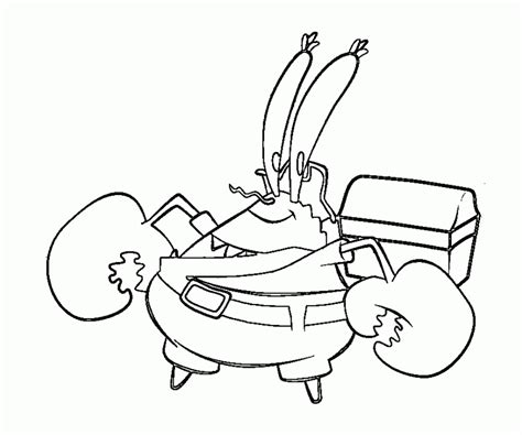 Spongebob Mr Krabs Coloring Pages Clip Art Library