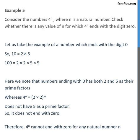 Example Consider Numbers N Where N Is A Natural Prime Factoriz