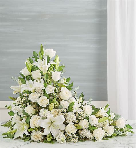 Asymetrical Cremation Arrangement- All White | 1800flower.com