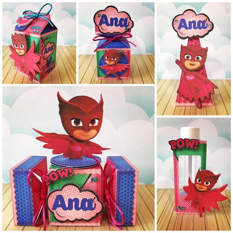 Kit Festa 38 Itens Personalizados Pj Mask Elo7