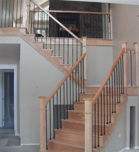 Twotonestairrailing Staircase Style Square Craftsman Newel Post