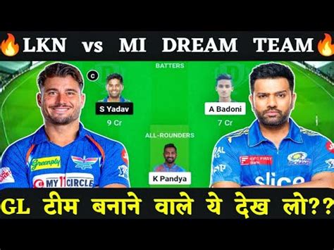 Lkn Vs Mi Dream Prediction Mi Vs Lkn Dream Prediction Lkn Vs