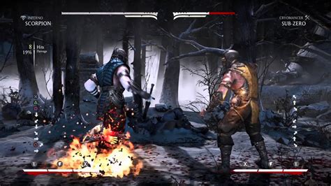 Mortal Kombat X Scorpion Inferno Lowpoke Combo Starter Youtube