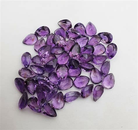 Natürlich Amethyst Tropfenschliff Lose Edelstein Menge 18 Stück 10 14