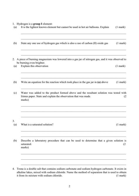 Form 3 Chemistry Paper 1 End Of Term 2 Examination 2023 1793