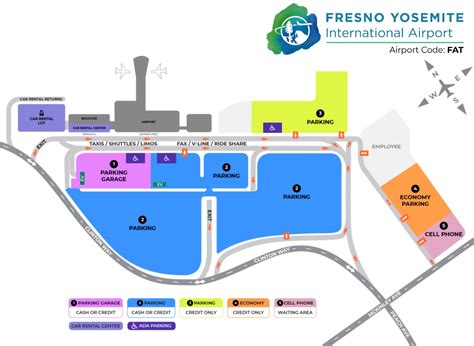 Fresno Yosemite International Airport Map - Ontheworldmap.com