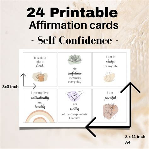 24 Printable Boho Affirmation Cards Affirmation For Self Confidence