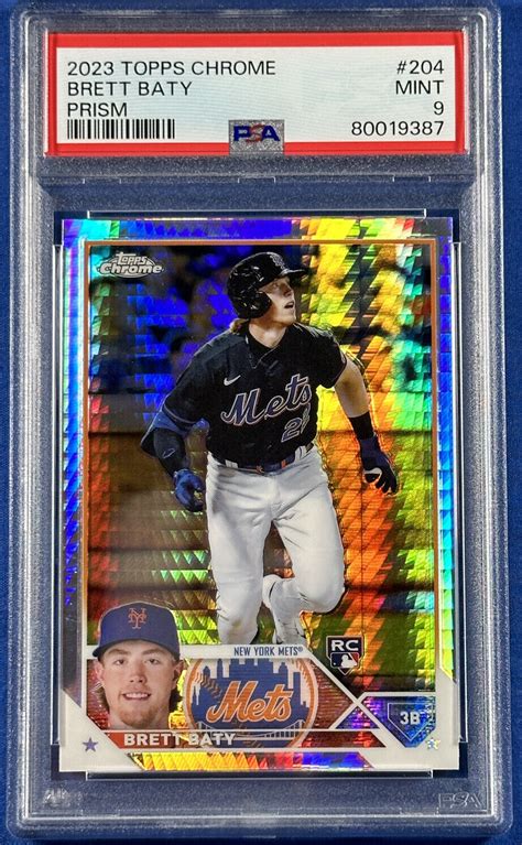 2023 Topps Chrome Prism Refractor 204 Brett Baty Rc For Sale