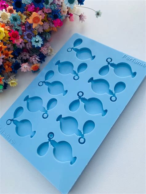 Molde 10 Mini Perfumes 3 Cm JeA Moldes De Silicone