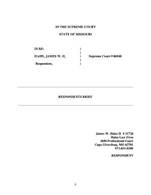 Fillable Online Courts Mo Sc Respondent S Brief Missouri