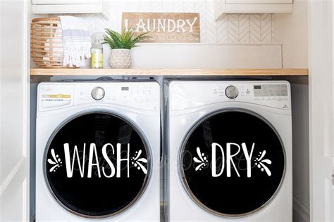 Farmhouse Washer And Dryer Decal Laundry Room Decal Washer Dryer Decal