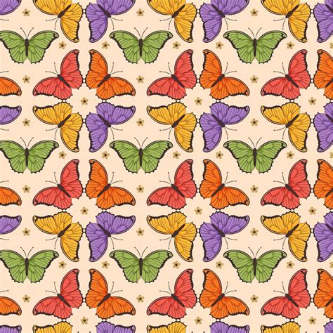 Free Vector Hand Drawn Butterfly Pattern