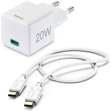 Ładowarka 20W Kabel Pozłacany USB C Szybkie Ładowanie PD QC3 Hama