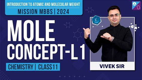 Mole Concept Class 11 Chemistry L 1 Neet Chemistry Exam Preparation