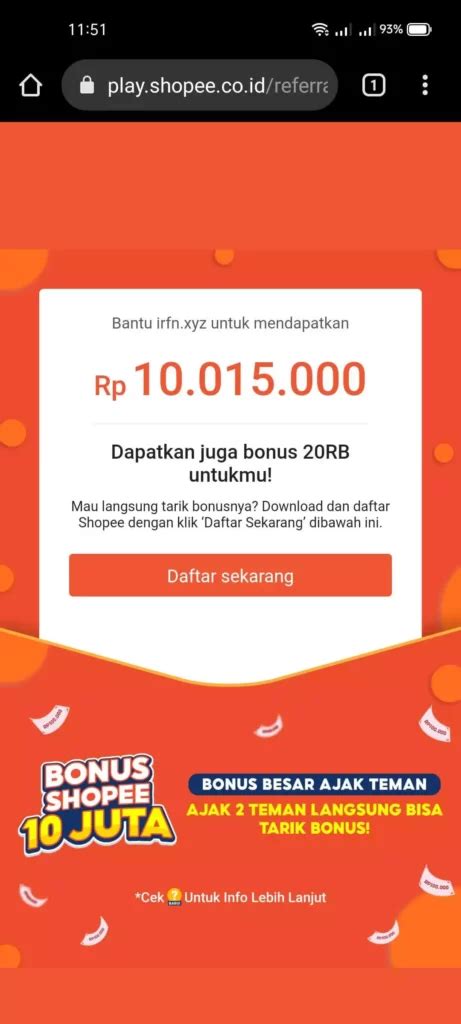 Kode Referral Shopee Cara Daftar Dan Dapat Bonus 20 Ribu