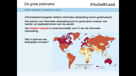 Hoofdstuk 1 4 Aardrijkskunde HAVO5 Culturele Globalisering One World