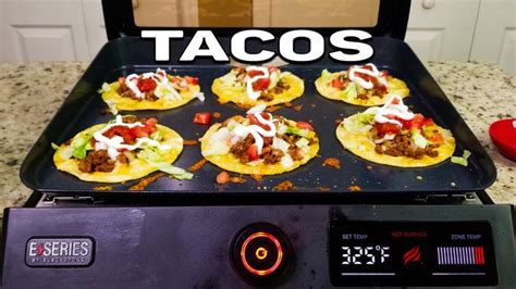 Tacos On The Blackstone E Series Electric Griddle Youtube Tailgate