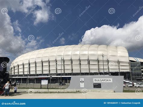 Lech Poznan Stadium and Symbol of the Club Old Locomotive Editorial ...