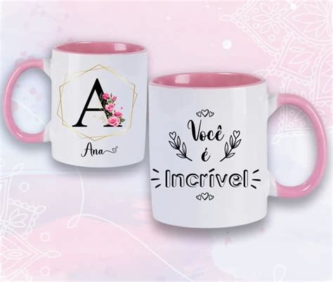 Caneca Feminina Voc Incr Vel Personalizada Nome Elo