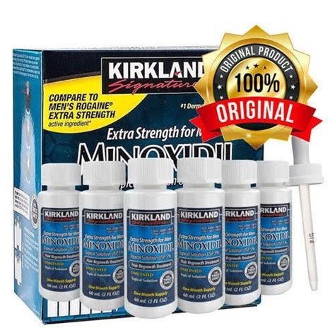 Caixa De Minoxidil Kirkland 5 6 Frascos De 60 Ml F4 Suplementos