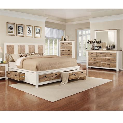 4 Piece Queen Storage Bedroom Set Cardis