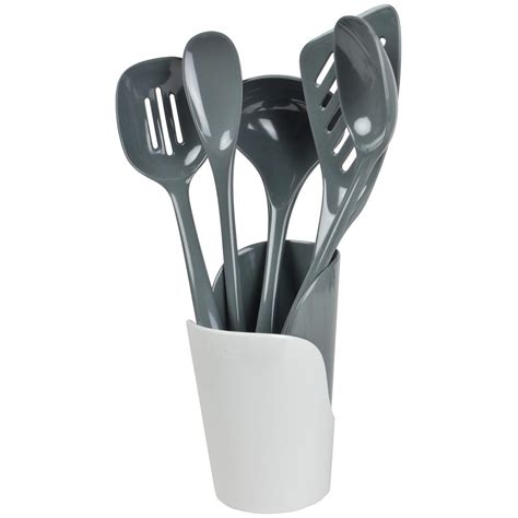 Hutzler Melamine Gray Utensils And Crock Set Of Gy The Home