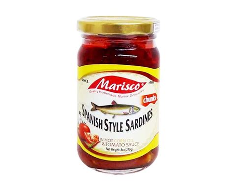 Marisco Spanish Style Sardines Chunks In Hot Corn Oil Tomato Sauce 240g