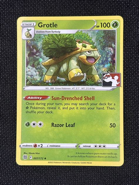 Grotle Prize Pack Series Cosmos Holo Play Pokemon Stamped Promo