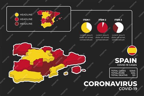 Коронавирусная карта инфографики | Бесплатно векторы