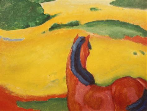 Pferd in Landschaft Franz Marc als Kunstdruck oder Gemälde