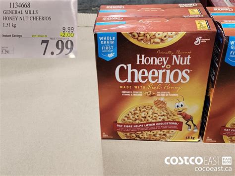 1134668 GENERAL MILLS HONEY NUT CHEERIOS 1 51 Kg 2 00 INSTANT SAVINGS