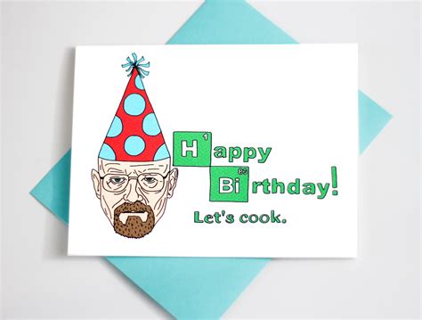 Birthday Card Walter White Breaking Bad by TurtlesSoup on Etsy