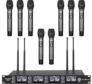 Depusheng DF208 UHF Micros sans Fil système de Microphone portatif