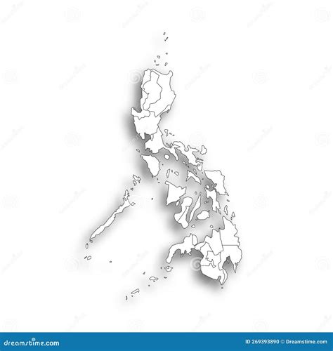 Philippine Map Black And White With Regions