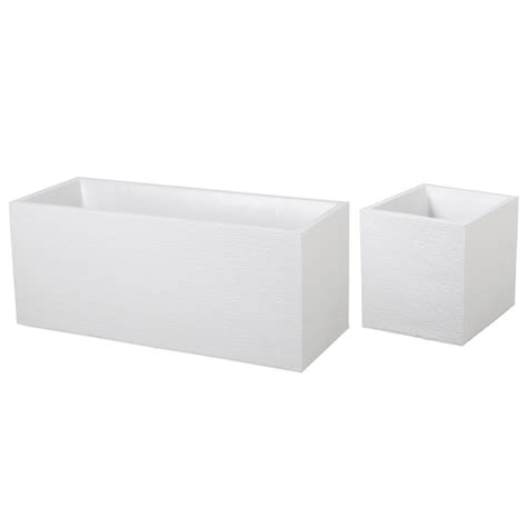 Offres groupées Lot de 1 Jardinière GRAPHIT et 1 Pot Carré GRAPHIT