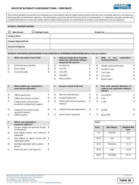 Fillable Online Investor Suitability Assessment Form Individual Fax Email Print Pdffiller