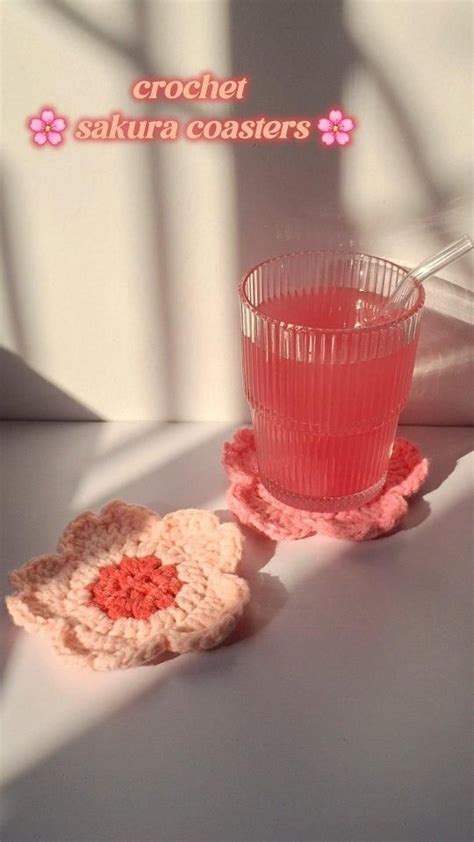 Krismatic Koncepts On Instagram Sakura Bloom Crochet Coasters Sip In