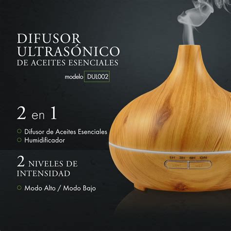 Humidificador Difusor De Aromas Ml C Aceite Esencial En