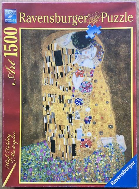 1500 Ravensburger The Kiss Gustav Klimt Rare Puzzles