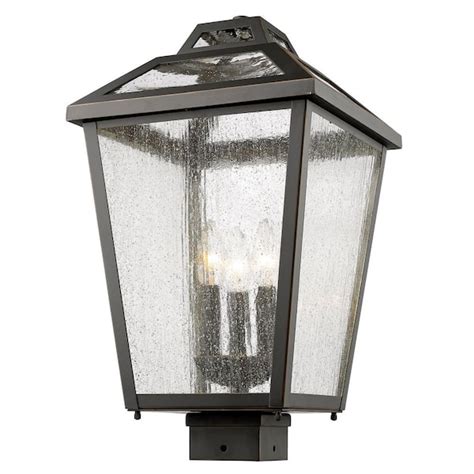 Bayland 19 In 3 Light Oil Bronze Aluminum Outdoor Hardwired Post Mount