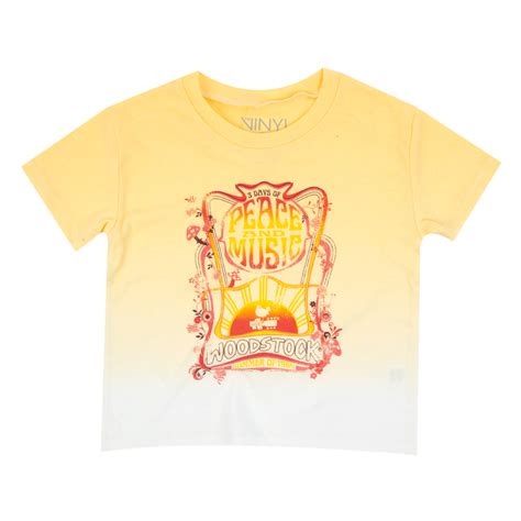 Woodstock Kids Yellow 3 Days Of Peace T Shirt Shop The Woodstock