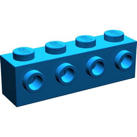 LEGO Blue Brick 1 x 4 with 4 Studs on One Side (30414) | Brick Owl ...