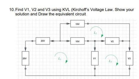 Solved Find V V And V Using Kirchoff S Voltage La