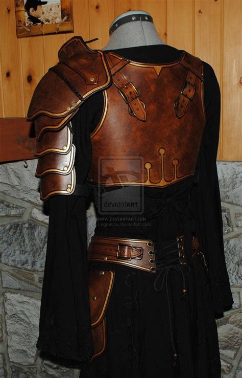 A Leather Armor Is Displayed On A Mannequin