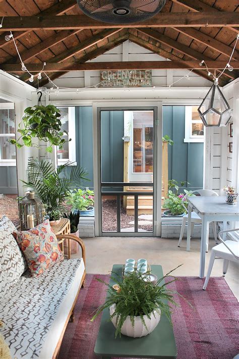 Shed Turned Boho Screened Porch - thewhitebuffalostylingco.com | Porch ...