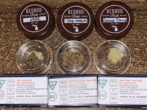 Red Bud Roots hash rosin from Michigan : Dabs