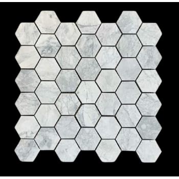 Malla Decorativa Hexagonal M Rmol Blanco Pisos Muros X X Cm