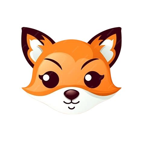 Premium Vector Clipart Cartoon Vector Fox Face