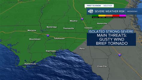 Isolated Strong To Severe Storms Possible Wednesday Afternoon